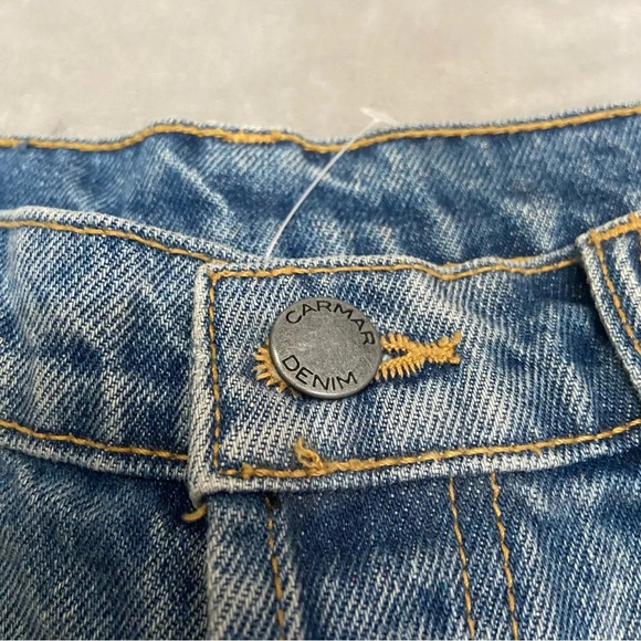 CARMAR Chara Emelia Distressed Button Fly Ripped Raw Hem Jeans 21194 - Picture 9 of 11